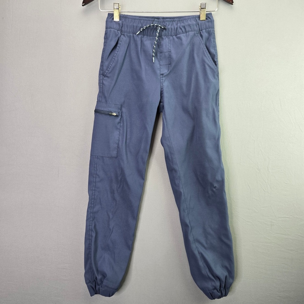 Weatherproof Vintage Boys Cargo Jogger Pants Size M 10/12 Blue Fleece Lined Tech
